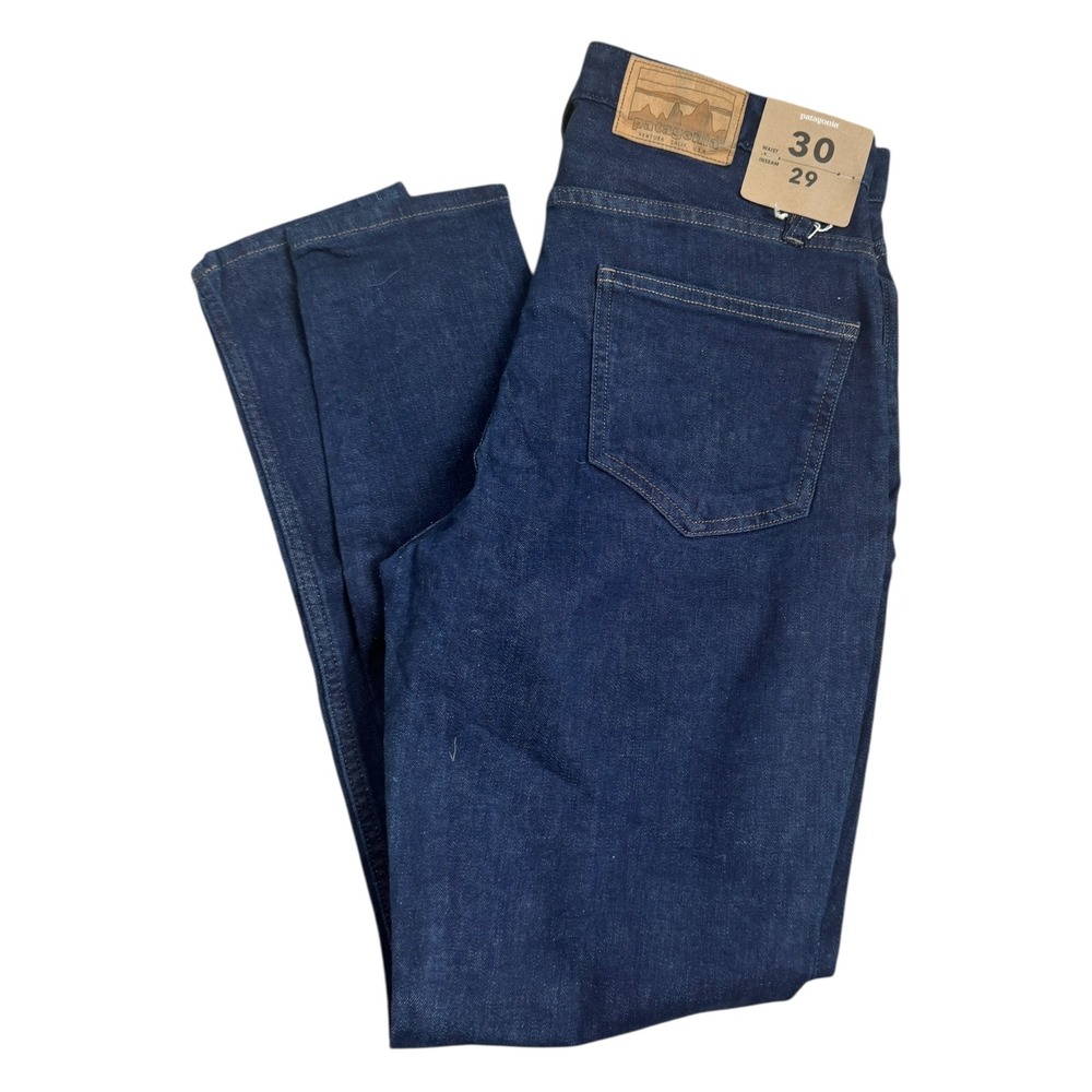 Patagonia Womens Organic Cotton Dark Wash Denim Jeans High Rise Size 30x29‎ NEW